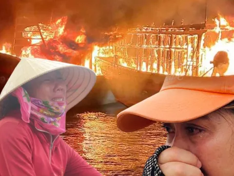 Những giọt nước mắt rơi mãi trước hiện trường 5 tàu cá cả chục tỷ đồng cháy rụi