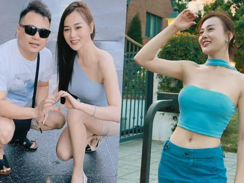 Phương Oanh mặc hở bạo khi hưởng tuần trăng mật cùng Shark Bình