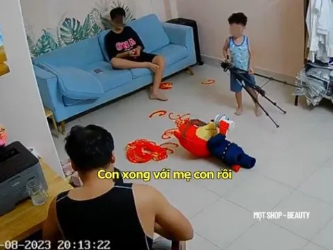 Thấy con trai làm vỡ mô hình của vợ, ông bố nói một câu khiến CĐM cười ngất