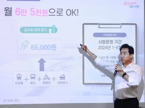 Hàn Quốc: Thí điểm thẻ giao thông công cộng không giới hạn tại Seoul