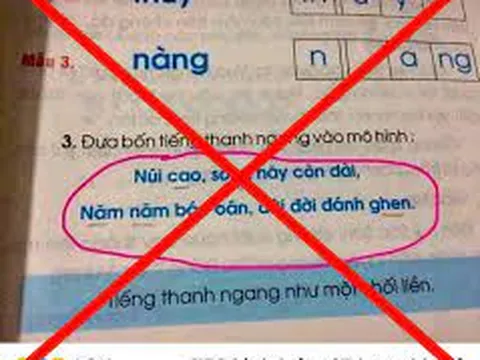 Cảnh báo lan truyền tin giả về ngữ liệu sách giáo khoa