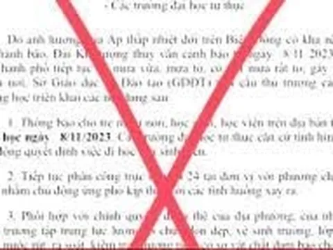 Đà Nẵng: Xuất hiện công văn giả cho học sinh nghỉ học ngày 8/11