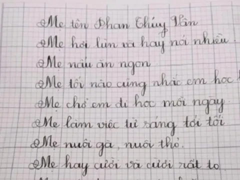 Cậu bé thật thà kể hết ưu và khuyết điểm khi làm văn tả mẹ, đọc câu cuối ai nấy cũng bật cười