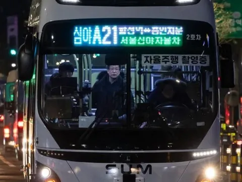 Hàn Quốc: Thí điểm tuyến xe buýt tự hành vào ban đêm tại Seoul