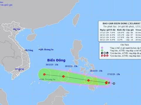 Công điện chỉ đạo ứng phó với diễn biến của bão JELAWAT