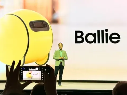 Samsung trình làng Robot AI lăn siêu gọn, có thể biến thành máy chiếu