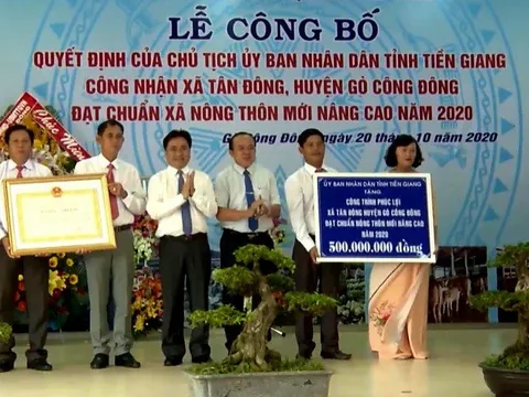 Tiền Giang: Thêm một mùa Xuân ấm áp, vui tươi ở xã nông thôn mới nâng cao đầu tiên của tỉnh