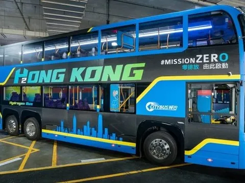 Hong Kong: Xe buýt hai tầng chạy bằng hydro đầu tiên được đưa vào hoạt động
