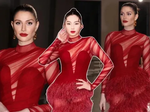 Hoa hậu đẹp nhất thế giới diện lại váy của Thùy Tiên
