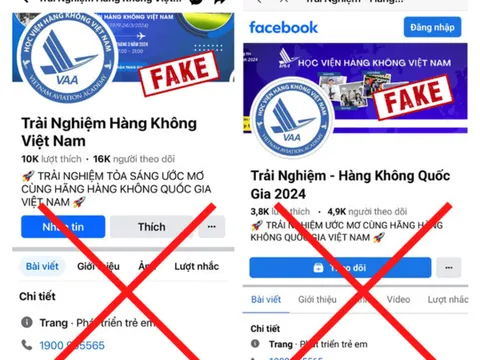 Nhiều Fanpage mạo danh Học viện Hàng không Việt Nam