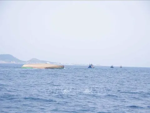 Khởi tố điều tra vụ chìm tàu kéo, lật sà lan trên vùng biển Lý Sơn
