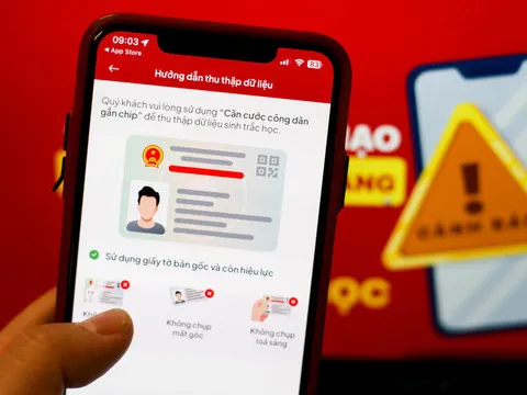 Hướng dẫn xác thực sinh trắc học với ngân hàng khi chuyển khoản