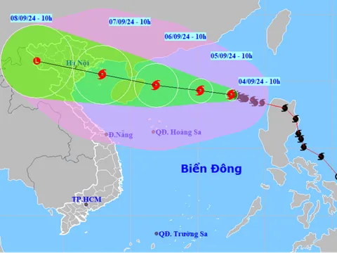 Bão Yagi tiếp tục tăng cấp, gió giật cấp 15