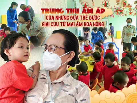 Trung Thu ấm áp đầu tiên của những đứa trẻ được giải cứu từ Mái ấm Hoa Hồng