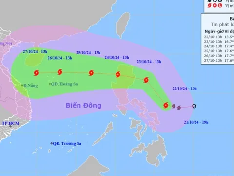 Bão Trami hướng thẳng vào Việt Nam, dự báo giật cấp 14, sóng biển cao đến 8m
