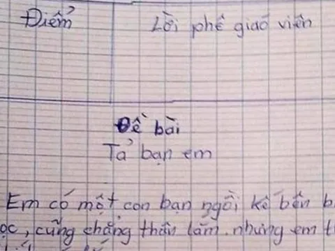 Bài văn tả bạn 'có răng nanh chìa ra', biết sự thật ai nấy cũng cười ngất