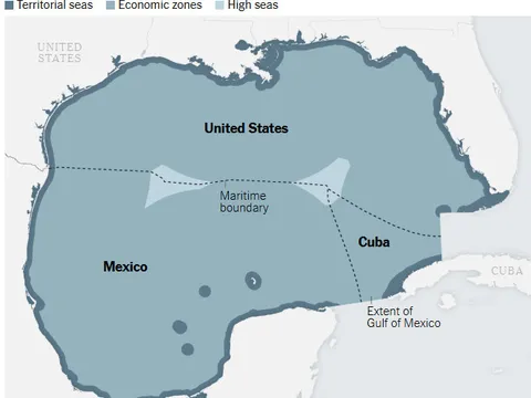 Mỹ đã đổi tên Vịnh Mexico, nhưng thực tế ai đang kiểm soát vịnh này?