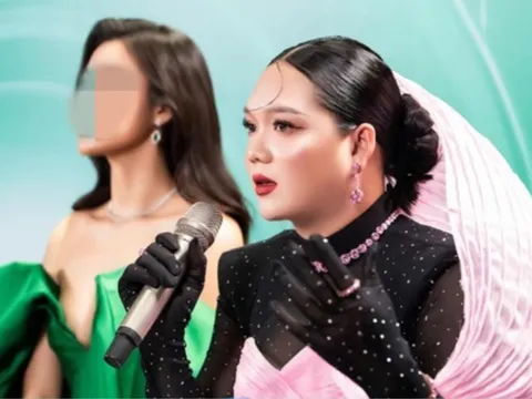 Cắt sóng Phạm Thoại tại một cuộc thi Hoa hậu