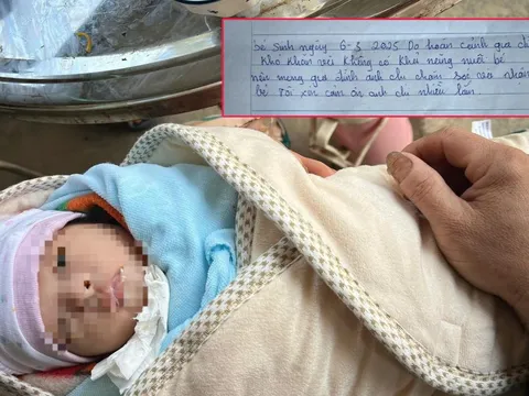 Bé gái sơ sinh bị bỏ rơi sát đường quốc lộ, vừa giận vừa thương khi đọc mẩu giấy để lại