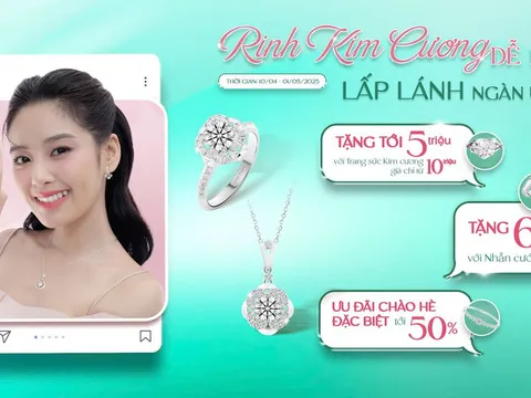 Tự thưởng món trang sức kim cương đầu tiên chỉ từ 10 triệu cùng combo quà tặng từ DOJI và Thế Giới Kim Cương