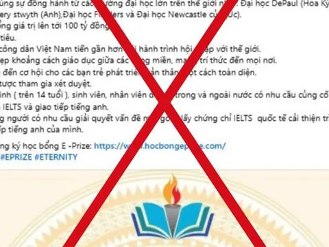 Bộ GD&ĐT cảnh báo thủ đoạn giả mạo học bổng tiếng Anh để lừa đảo
