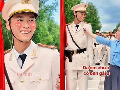 1,3 triệu lượt xem chiến sĩ đội diễu binh cao 1m93 tiết lộ gu bạn gái