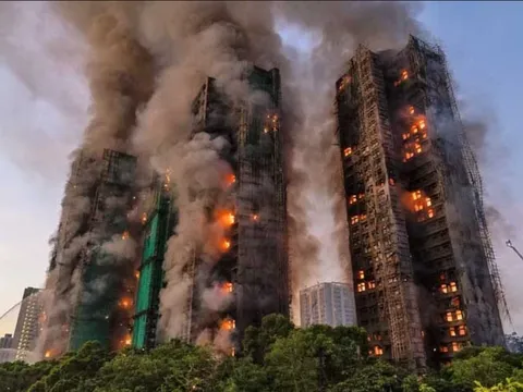 Đã có 44 người chết, 279 người mất tích trong vụ cháy chung cư ở Hồng Kông