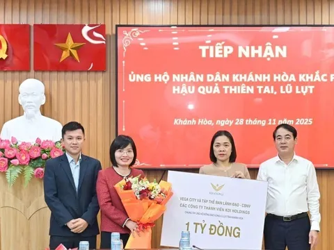 KDI Holdings hỗ trợ 1 tỷ đồng đến đồng bào bị ảnh hưởng lũ lụt tại Khánh Hòa
