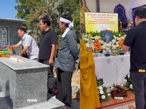 Khán giả phản ứng tích cực khi MC Quyền Linh viếng mộ cố nghệ sĩ Thương Tín