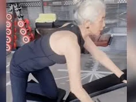 Cụ bà U70 'đốt cháy phòng gym' với body săn chắc và hàng loạt động tác gym khó nhằn