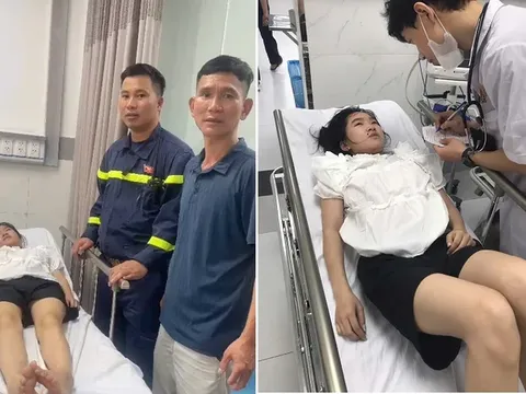 Công an Hà Nội vượt 'biển người' đưa bé gái ngất xỉu khi xem diễu binh đi cấp cứu gây xúc động