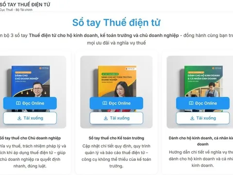 Cục Thuế phát hành 3 cuốn sổ tay thuế điện tử hỗ trợ người nộp thuế