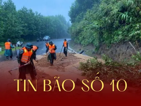 Bão số 10 đã suy yếu thành áp thấp nhiệt đới