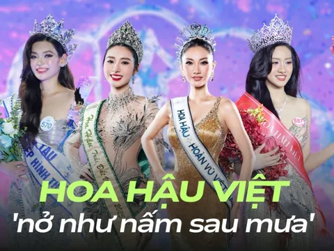 Hoa hậu Việt 'nở như nấm sau mưa': Cứ 13 tiếng lại có một người đội vương miện