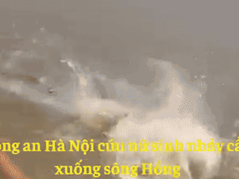 Clip: Công an TP Hà Nội cứu nữ sinh nhảy cầu Vĩnh Tuy