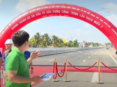 Khánh thành cầu Rạch Miễu 2 nối Vĩnh Long - Đồng Tháp