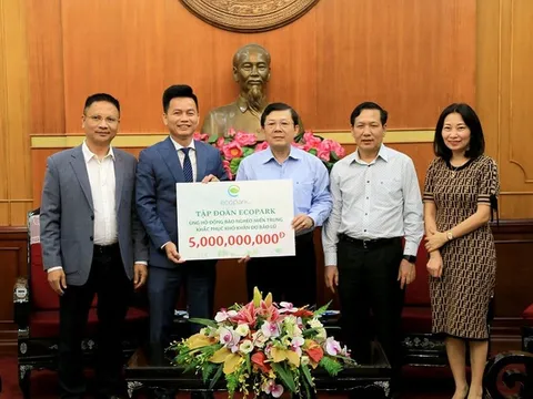 Ecopark ủng hộ đồng bào nghèo miền Trung 5 tỷ đồng khắc phục hậu quả