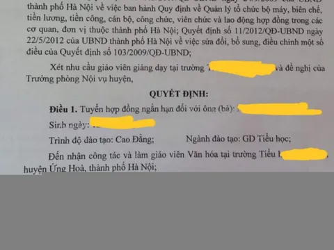 Ứng Hòa: Có đúng không khi dùng quỹ dự phòng để trả lương cho giáo viên hợp đồng?