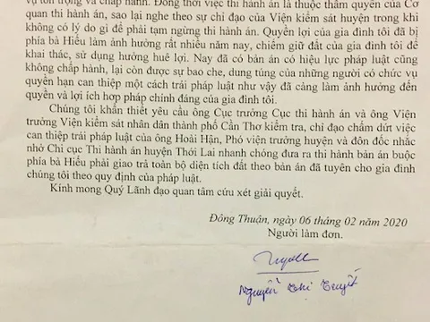 TP Cần Thơ: Bản án Dân sự có hiệu lực… trì hoãn thi hành án không có 'lý do'?