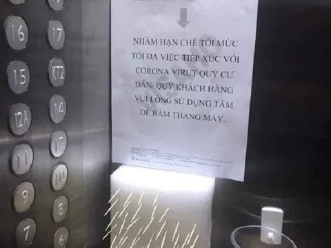 Hà Nội: Chung cư dùng tăm bấm thang máy phòng Covid-19