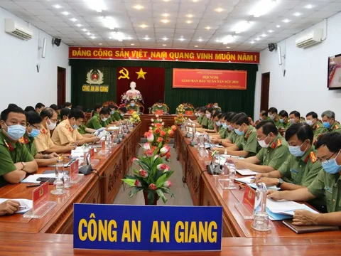 An Giang: Công an tỉnh tham gia Hội nghị trực tuyến giao ban đầu xuân Tân Sửu 2021