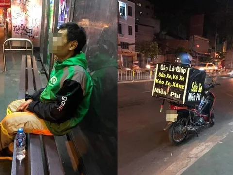 Tài xế gắn chiếc hộp lạ sau xe, dòng chữ in bên trên khiến nhiều người ấm lòng