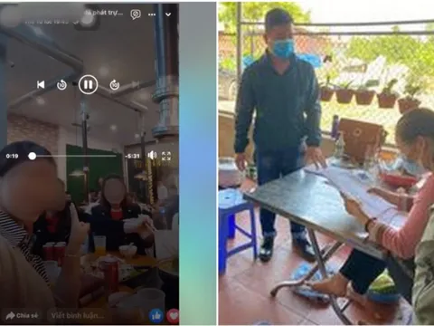 Phải cách ly tại nhà, người phụ nữ trốn đi ăn lẩu với bạn rồi livestreams trên Facebook