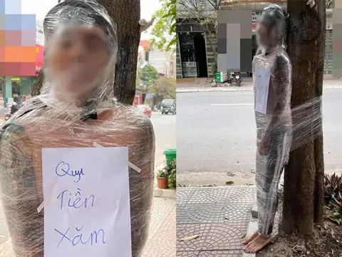 Cởi trần dán băng dính trói chặt ở gốc cây, nam thanh niên khiến cộng đồng mạng sốc nặng, nguyên nhân phía sau khiến ai cũng lắc đầu
