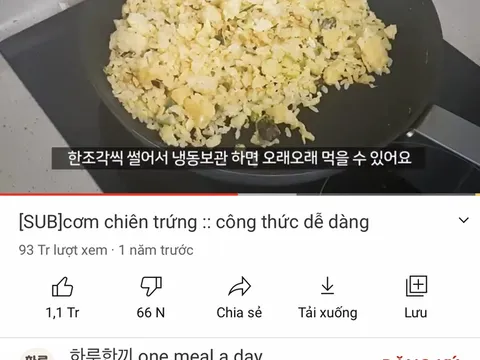 Bất ngờ với công thức rang cơm gần 100 triệu view cao hơn cả loạt ca sĩ đình đám khiến nhiều người tò mò 'trong đó có gì'?