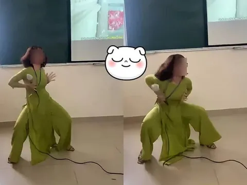 Cô giáo vô tư nhảy vũ điệu gợi cảm trước sự chứng kiến của nhiều sinh viên gây tranh cãi dữ dội