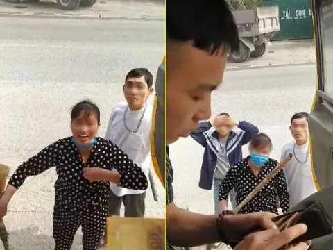 Đôi vợ chồng dọa 'cởi đồ', tay cầm đá và cán chổi đòi tài xế trả 100 nghìn vì đỗ xe chắn trước cửa nhà