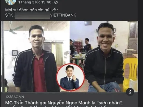 Facebook xuất hiện kẻ mạo danh người hùng Nguyễn Ngọc Mạnh xin nhận tài trợ, lập cả YouTube để câu view
