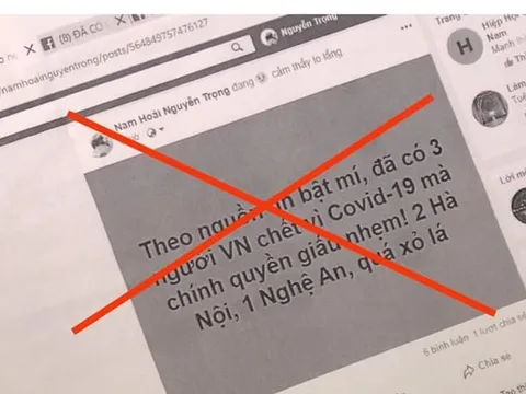 Người đàn ông bị khởi tố vì đăng tin có 3 người chết vì Covid-19 lên Facebook