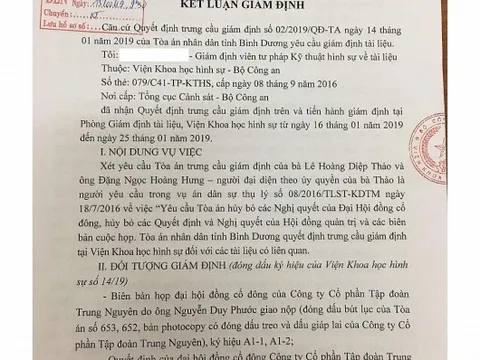 Tạm đình chỉ điều tra vụ án “Làm giả tài liệu tại Công ty cổ phần Cà phê Hòa tan Trung Nguyên”